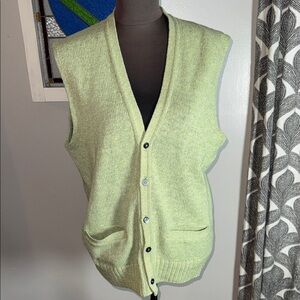 McGregor Vintage Wool Blend Button Up Sweater Vest SZ Large